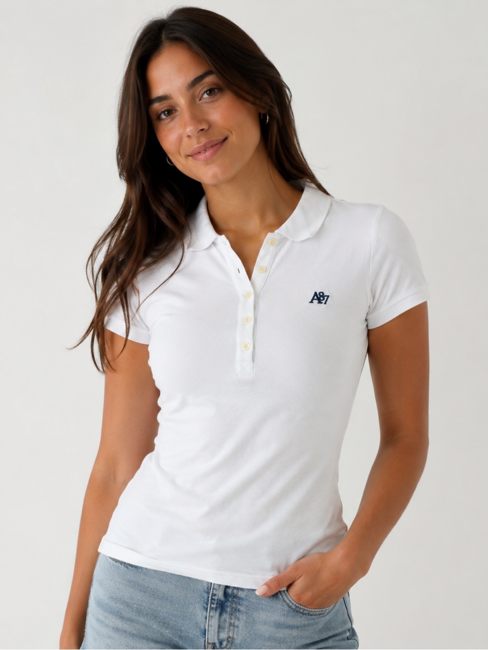 NWT Aeropostale Cream/Off-White Polo Shirt - Size Small